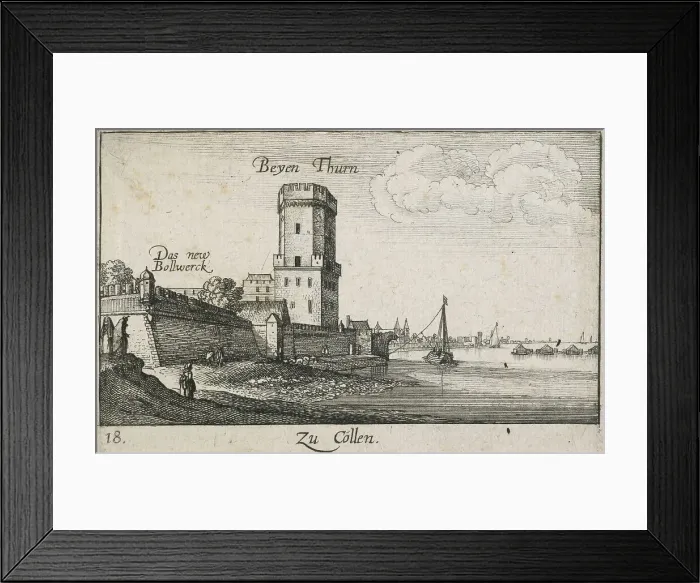 Framed Print : Amoenissimæ aliquot locorum... Effigies. Plate 18. Zu Cöllen, 1635. Creator: Wenceslaus Hollar Framed Print : Amoenissimæ aliquot locorum... Effigies. Plate 18. Zu Cöllen, 1635. Creator: Wenceslaus Hollar