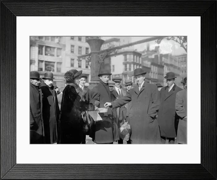 Framed Print : Washington hikers collecting, 1913. Creator: Bain News Service Framed Print : Washington hikers collecting, 1913. Creator: Bain News Service