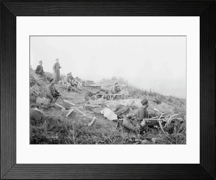 Framed Print : Rapid fire guns before Tchataldja #1, between c1910 and c1915. Creator: Bain News Service Framed Print : Rapid fire guns before Tchataldja #1, between c1910 and c1915. Creator: Bain News Service