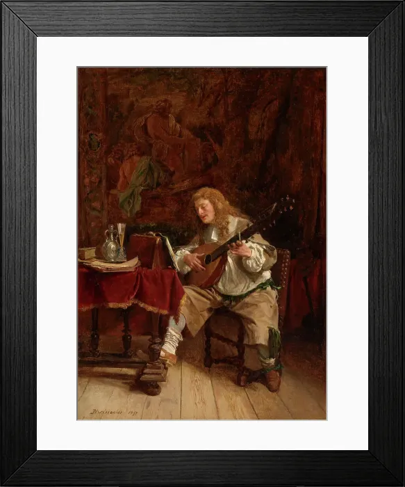 Framed Print : The Musician, 1859. Creator: Jean Louis Ernest Meissonier Framed Print : The Musician, 1859. Creator: Jean Louis Ernest Meissonier
