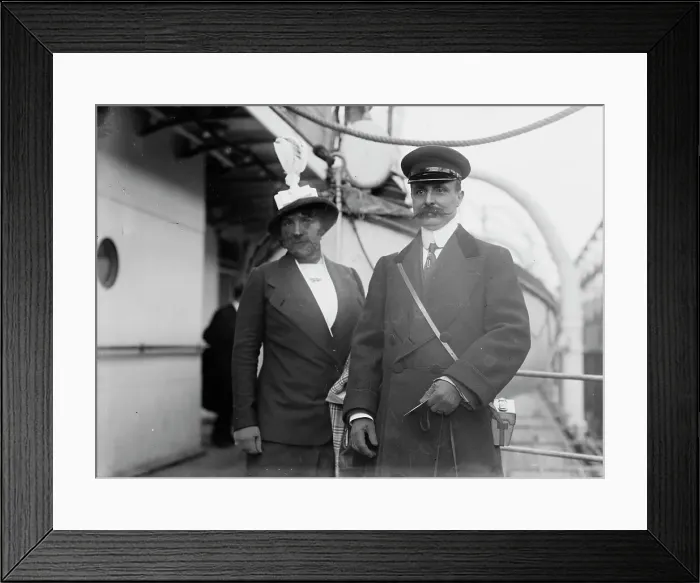 Framed Print : Bleriot & wife, 1912. Creator: Bain News Service Framed Print : Bleriot & wife, 1912. Creator: Bain News Service