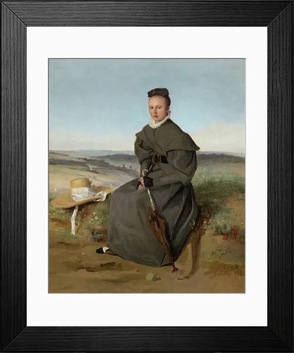 Framed Print : Louise Harduin, 1831. Creator: Jean-Baptiste-Camille Corot Framed Print : Louise Harduin, 1831. Creator: Jean-Baptiste-Camille Corot