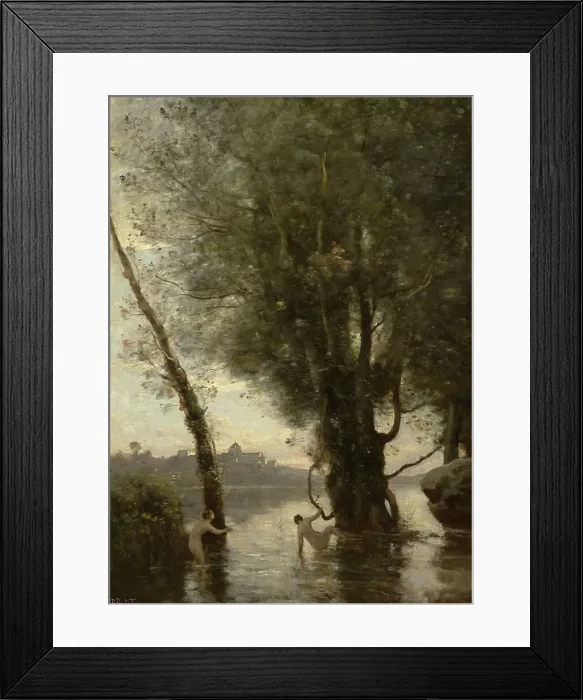 Framed Print : Bathers Of The Borromean Isles, c1865-70. Creator: Jean-Baptiste-Camille Corot Framed Print : Bathers Of The Borromean Isles, c1865-70. Creator: Jean-Baptiste-Camille Corot
