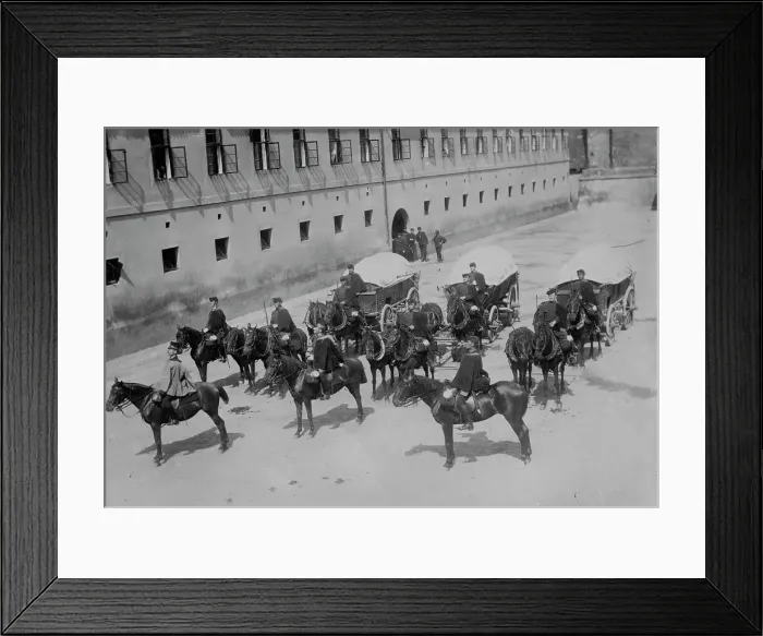 Framed Print : Austria - Army Commissary Train, between c1910 and c1915. Creator: Bain News Service Framed Print : Austria - Army Commissary Train, between c1910 and c1915. Creator: Bain News Service