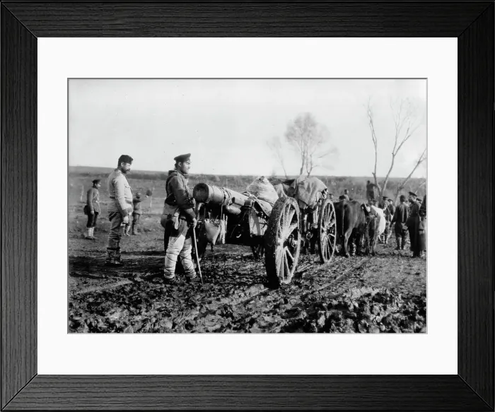Framed Print : Taking Big Bulgar Guns to Tchataldja #12, between c1910 and c1915. Creator: Bain News Service Framed Print : Taking Big Bulgar Guns to Tchataldja #12, between c1910 and c1915. Creator: Bain News Service