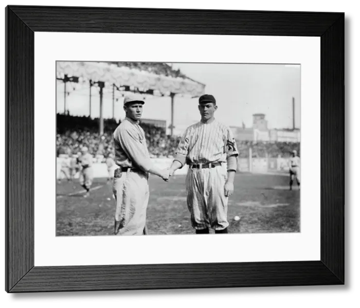 Framed Print : Smokey Joe Wood, Boston AL, & Jeff Tesreau, New York NL (baseball), 1912. Creator: Bain News Service Framed Print : Smokey Joe Wood, Boston AL, & Jeff Tesreau, New York NL (baseball), 1912. Creator: Bain News Service