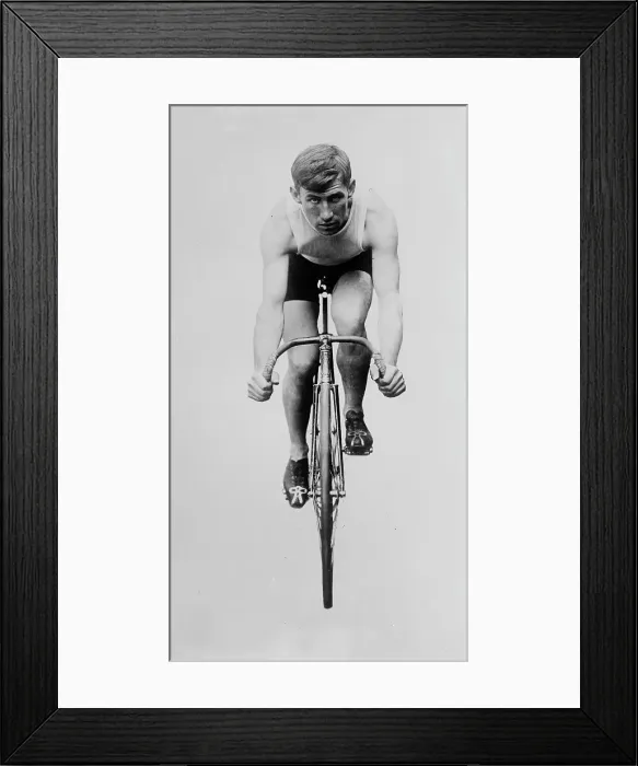 Framed Print : Peter Drobach [on bike] 12 / 5 / 12, 1912. Creator: Bain News Service