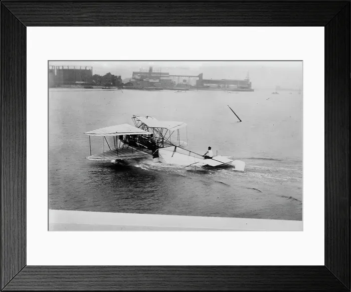 Framed Print : Harriman Hydroaeroplane, between c1910 and c1915. Creator: Bain News Service Framed Print : Harriman Hydroaeroplane, between c1910 and c1915. Creator: Bain News Service