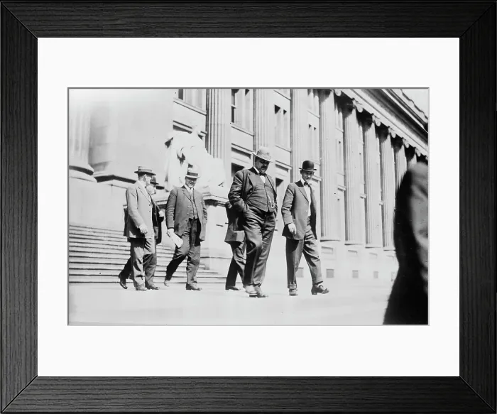 Framed Print : F.C. Webb, Pat Farrell, P.J. Morr, J.T. Butler, and M.J. Harmon, between c1910 and c1915. Creator: Bain News Service Framed Print : F.C. Webb, Pat Farrell, P.J. Morr, J.T. Butler, and M.J. Harmon, between c1910 and c1915. Creator: Bain News Service