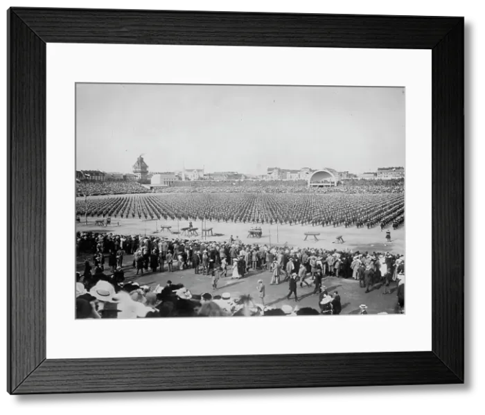 Framed Print : 6000 girls at Sokol Sports at Prague, Austria, 1912. Creator: Bain News Service Framed Print : 6000 girls at Sokol Sports at Prague, Austria, 1912. Creator: Bain News Service