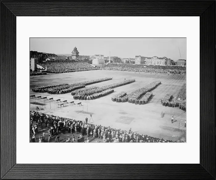 Framed Print : 6000 girls at Sokol Sports at Prague, Austria, 1912. Creator: Bain News Service Framed Print : 6000 girls at Sokol Sports at Prague, Austria, 1912. Creator: Bain News Service