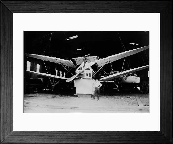 Framed Print : Harriman Hydroaeroplane, between c1910 and c1915. Creator: Bain News Service Framed Print : Harriman Hydroaeroplane, between c1910 and c1915. Creator: Bain News Service