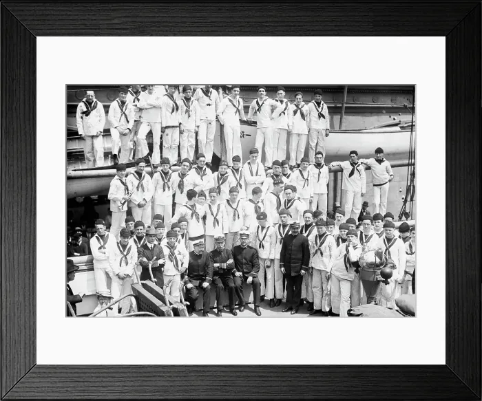 Framed Print : Boy sailors on the USS Newport, between c1910 and c1915. Creator: Bain News Service Framed Print : Boy sailors on the USS Newport, between c1910 and c1915. Creator: Bain News Service