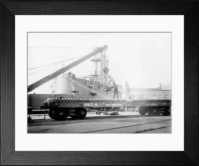 Framed Print : Transfer of 8 shells, League Isl'd. 1913. Creator: Bain News Service Framed Print : Transfer of 8 shells, League Isl'd. 1913. Creator: Bain News Service