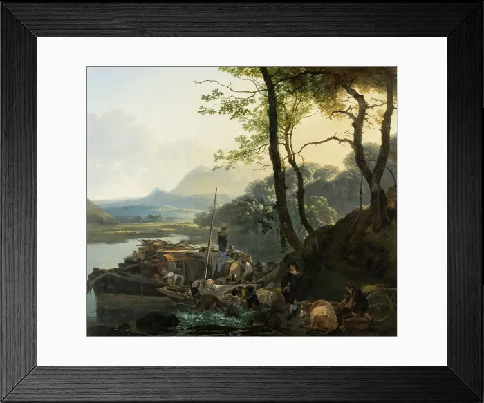Framed Print : The Ferryboat, c1657. Creator: Adam Pynacker Framed Print : The Ferryboat, c1657. Creator: Adam Pynacker