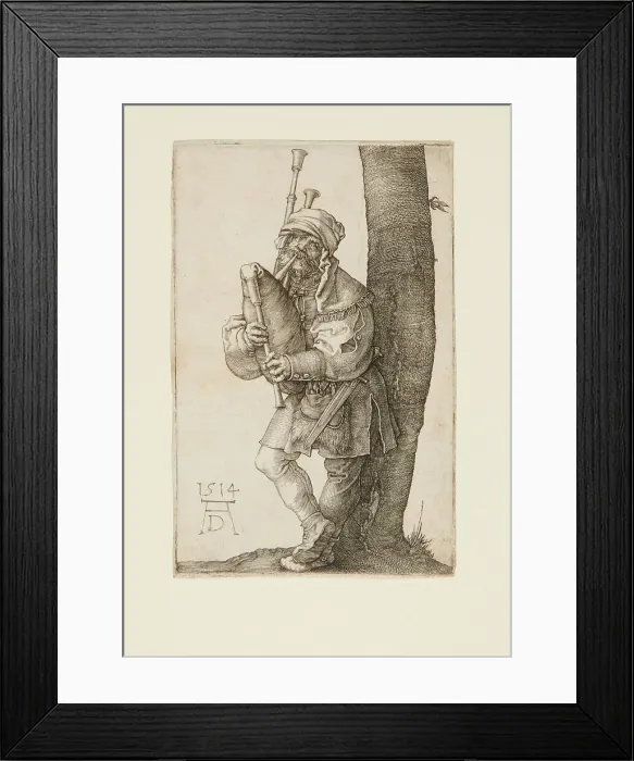Framed Print : The Bagpiper, 1514. Creator: Albrecht Durer Framed Print : The Bagpiper, 1514. Creator: Albrecht Durer