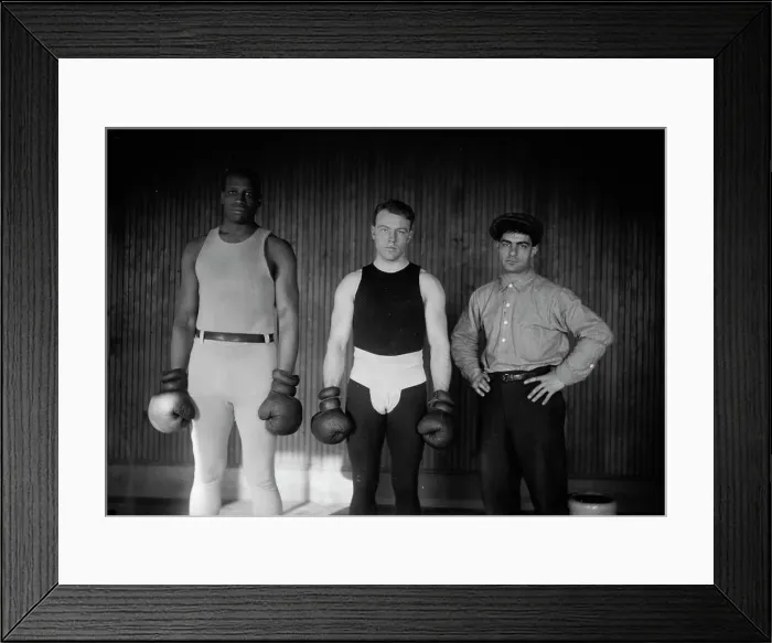 Framed Print : Bob Armstrong, Eddie McGoorty, Ed McMahon, 1912. Creator: Bain News Service Framed Print : Bob Armstrong, Eddie McGoorty, Ed McMahon, 1912. Creator: Bain News Service