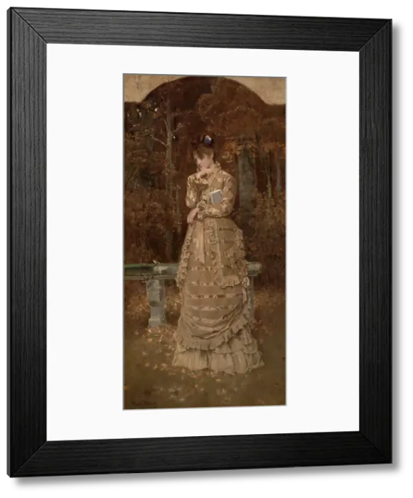 Framed Print : Fall, 1877. Creator: Alfred Stevens Framed Print : Fall, 1877. Creator: Alfred Stevens