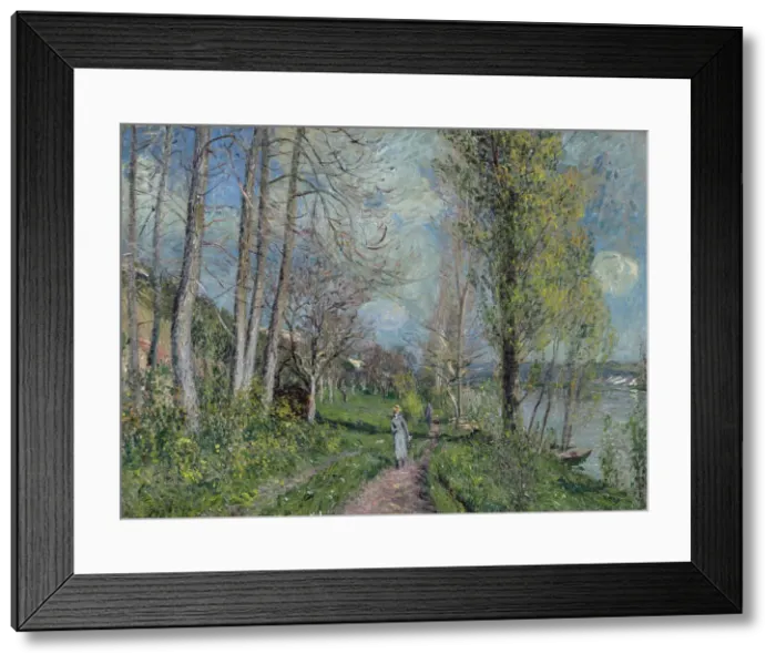 Framed Print : Banks Of The Seine At By, c1880-81. Creator: Alfred Sisley Framed Print : Banks Of The Seine At By, c1880-81. Creator: Alfred Sisley