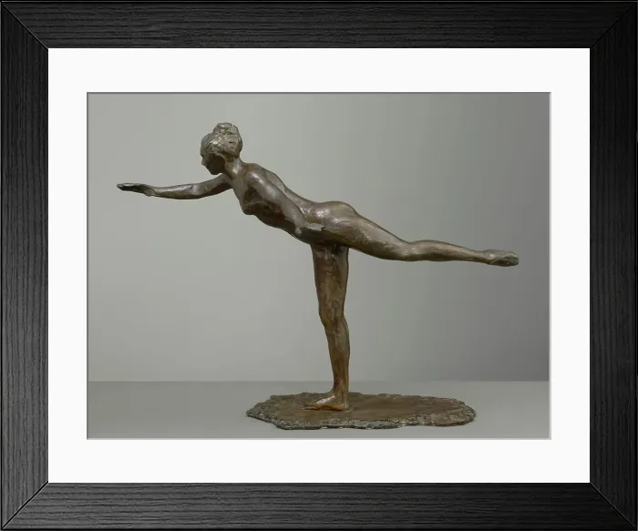 Framed Print : Grand Arabesque, Second Time, modeled c1880s, cast 1919-21. Creator: Edgar Degas Framed Print : Grand Arabesque, Second Time, modeled c1880s, cast 1919-21. Creator: Edgar Degas