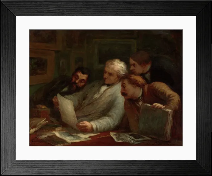 Framed Print : The Print Collectors, c1860-63. Creator: Honore Daumier Framed Print : The Print Collectors, c1860-63. Creator: Honore Daumier