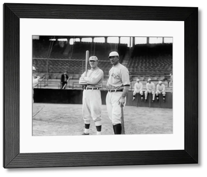 Framed Print : Bill Carrigan & manager Jake Stahl, Boston AL (baseball), 1912. Creator: Bain News Service