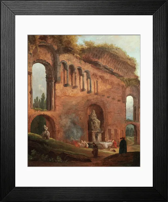 Framed Print : Roman Ruins With Laundresses, c1777. Creator: Hubert Robert Framed Print : Roman Ruins With Laundresses, c1777. Creator: Hubert Robert