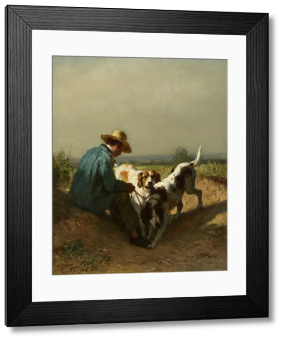 Framed Print : The Gamekeeper, 1850s. Creator: Constant Troyon Framed Print : The Gamekeeper, 1850s. Creator: Constant Troyon
