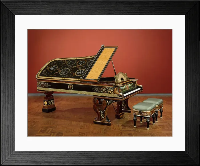 Framed Print : Model D Pianoforte And Stools, 1884-87. Creator: Sir Lawrence Alma-Tadema Framed Print : Model D Pianoforte And Stools, 1884-87. Creator: Sir Lawrence Alma-Tadema