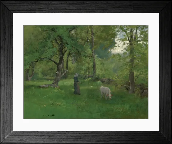 Framed Print : Green Landscape, 1886. Creator: George Inness