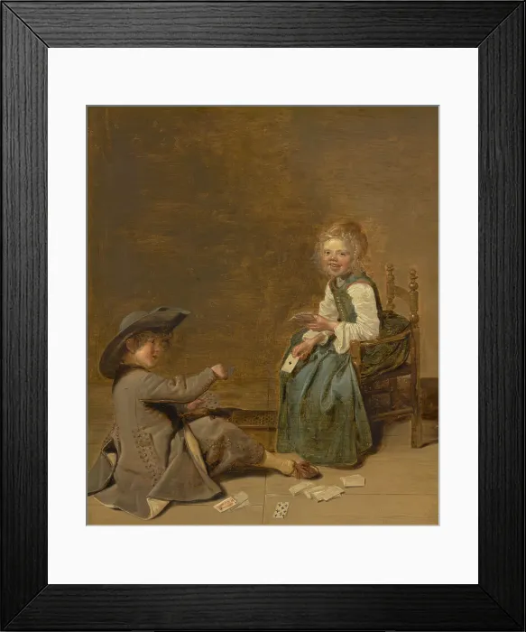 Framed Print : Children Playing Cards, 1631. Creator: Dirck Hals Framed Print : Children Playing Cards, 1631. Creator: Dirck Hals