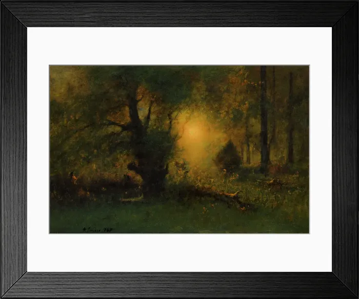 Framed Print : Sunrise In The Woods, 1887. Creator: George Inness Framed Print : Sunrise In The Woods, 1887. Creator: George Inness
