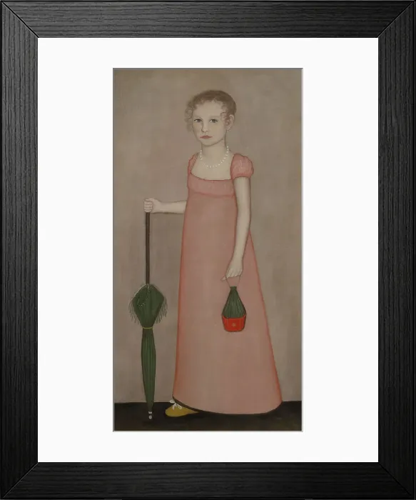 Framed Print : Portrait Of Harriet Campbell, c1815. Creator: Ammi Phillips Framed Print : Portrait Of Harriet Campbell, c1815. Creator: Ammi Phillips