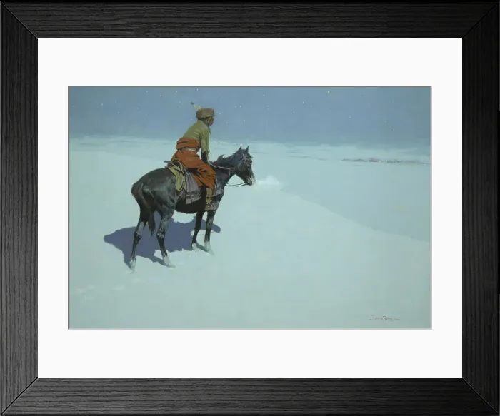 Framed Print : Friends Or Foes? (The Scout), 1902-05. Creator: Frederic Remington Framed Print : Friends Or Foes? (The Scout), 1902-05. Creator: Frederic Remington