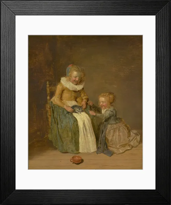 Framed Print : Children With A Cat, 1631. Creator: Dirck Hals Framed Print : Children With A Cat, 1631. Creator: Dirck Hals