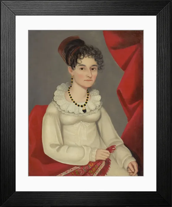 Framed Print : Portrait Of Catharine Couenhoven Clark, c1819-20. Creator: Ammi Phillips Framed Print : Portrait Of Catharine Couenhoven Clark, c1819-20. Creator: Ammi Phillips
