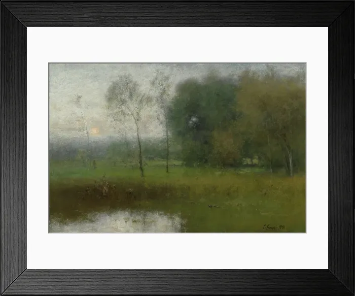 Framed Print : New Jersey Landscape, 1891. Creator: George Inness Framed Print : New Jersey Landscape, 1891. Creator: George Inness