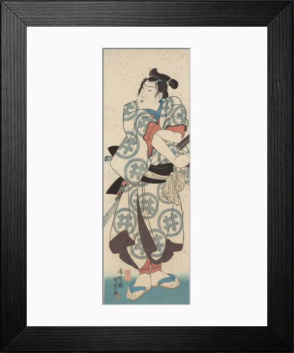 Framed Print : Ichikawa Danjuro VIII as Sukeroku, from the play Sukeroku yukari Edo zakura (The Flower... 1832. Creator: Utagawa Kunisada) Framed Print : Ichikawa Danjuro VIII as Sukeroku, from the play Sukeroku yukari Edo zakura (The Flower... 1832. Creator: Utagawa Kunisada)