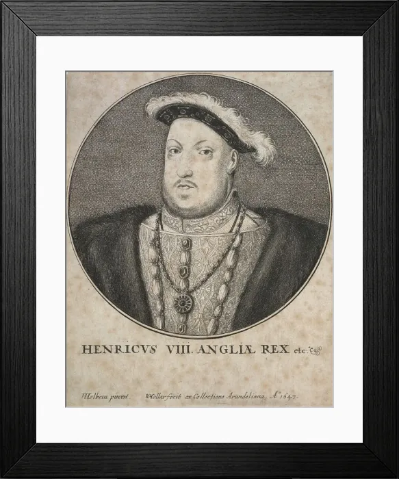 Framed Print : Henry VIII, 1647. Creator: Wenceslaus Hollar Framed Print : Henry VIII, 1647. Creator: Wenceslaus Hollar