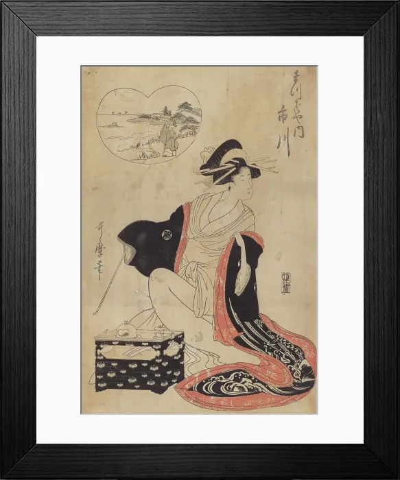 Framed Print : Ichikawa of the Matsubaya, 1790-1800. Creator: Kitagawa Utamaro Framed Print : Ichikawa of the Matsubaya, 1790-1800. Creator: Kitagawa Utamaro