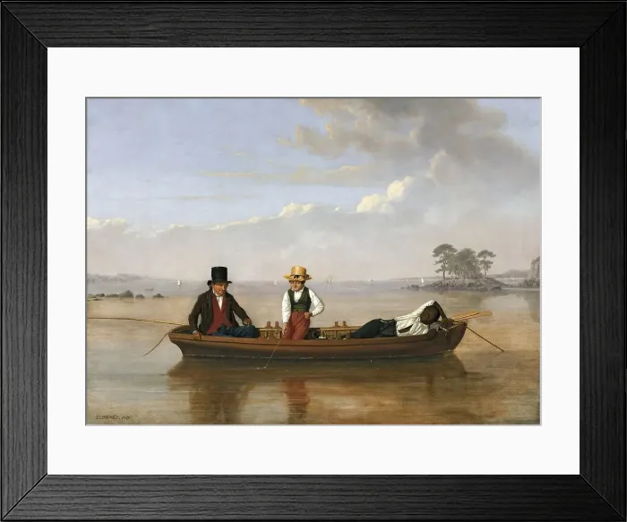 Framed Print : Fishing Party on Long Island Sound Off New Rochelle, 1847. Creator: James Goodwyn Clonney Framed Print : Fishing Party on Long Island Sound Off New Rochelle, 1847. Creator: James Goodwyn Clonney