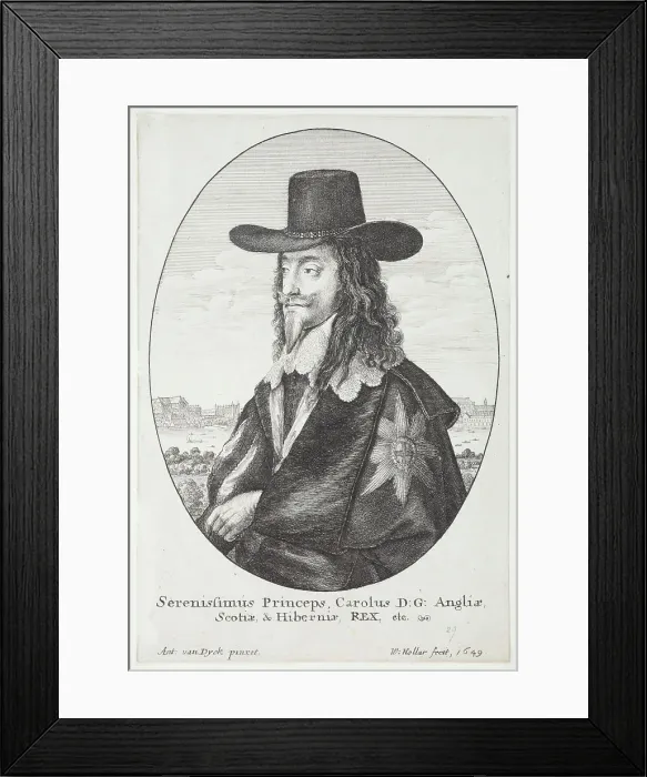 Framed Print : Charles I, 1649. Creator: Wenceslaus Hollar Framed Print : Charles I, 1649. Creator: Wenceslaus Hollar