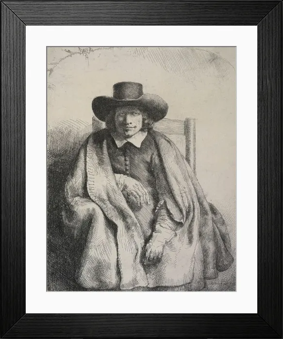 Framed Print : Clement de Jonghe, printseller, 1651. Creator: Rembrandt Harmensz van Rijn Framed Print : Clement de Jonghe, printseller, 1651. Creator: Rembrandt Harmensz van Rijn