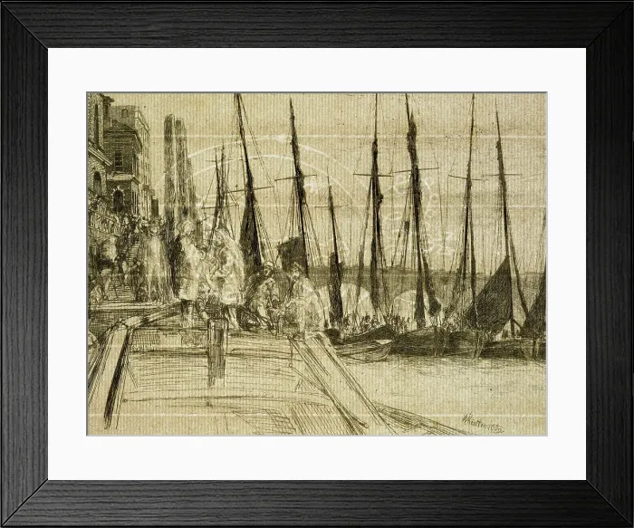 Framed Print : Billingsgate, 1859. Creator: James Abbott McNeill Whistler Framed Print : Billingsgate, 1859. Creator: James Abbott McNeill Whistler