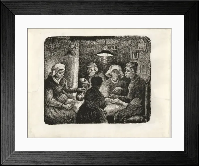 Framed Print : The Potato Eaters, 1885. Creator: Vincent van Gogh Framed Print : The Potato Eaters, 1885. Creator: Vincent van Gogh
