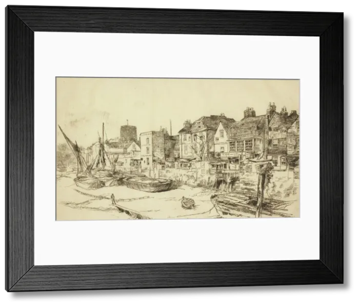Framed Print : The Adam and Eve, Old Chelsea, 1879. Creator: James Abbott McNeill Whistler Framed Print : The Adam and Eve, Old Chelsea, 1879. Creator: James Abbott McNeill Whistler