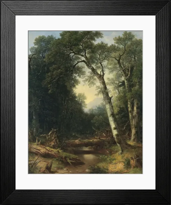 Framed Print : A Creek in the Woods, 1865. Creator: Asher Brown Durand Framed Print : A Creek in the Woods, 1865. Creator: Asher Brown Durand