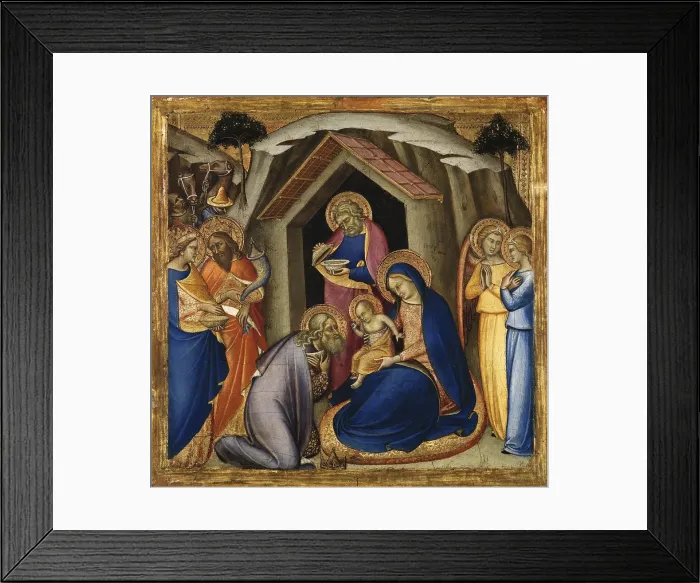 Framed Print : The Adoration of the Magi, 1360. Creator: Luca di Tomme Framed Print : The Adoration of the Magi, 1360. Creator: Luca di Tomme