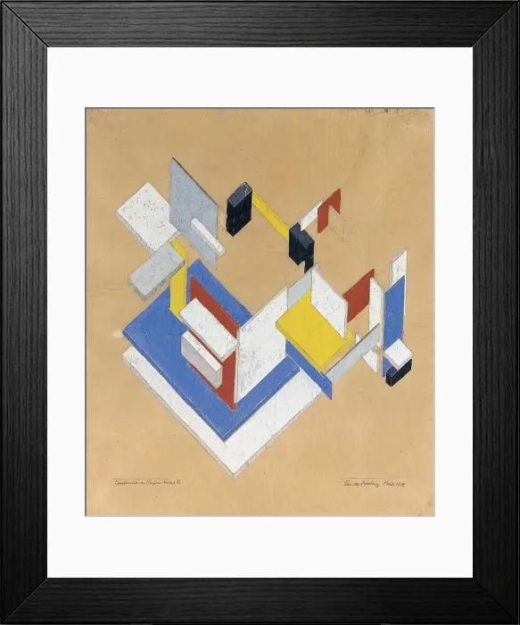 Framed Print : Construction in Space-Time II, 1924. Creator: Theo Van Doesburg Framed Print : Construction in Space-Time II, 1924. Creator: Theo Van Doesburg