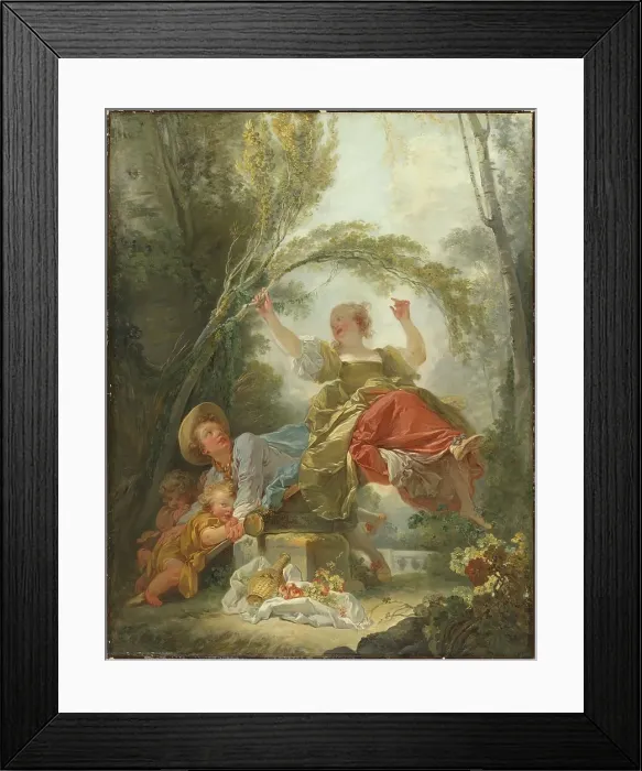 Framed Print : The See-Saw, 1750. Creator: Jean-Honore Fragonard Framed Print : The See-Saw, 1750. Creator: Jean-Honore Fragonard